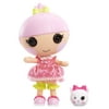 Lalaloopsy Littles Doll Trinket Sparkles and Pet Kitten Playset, 7" Princess Doll With Changeable Pink Outfit and Shoes in Reusable Play House Package, Toys for Girls Ages 3 4 5+ to 103