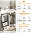 thumbnail image 6 of 36" Modern Bathroom Vanity with Ceramic Sink, Soft-Close Doors & Drawers, Adjustable Shelf, Storage Cabinet for Bathroom Organization,White, 6 of 11