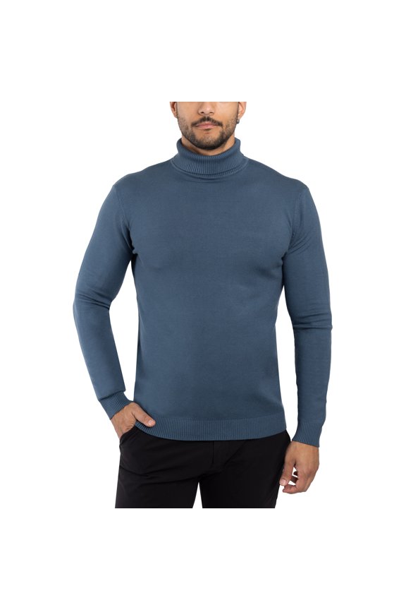 JEANS Mens Turtleneck Sweater Pullover, Teal, XL