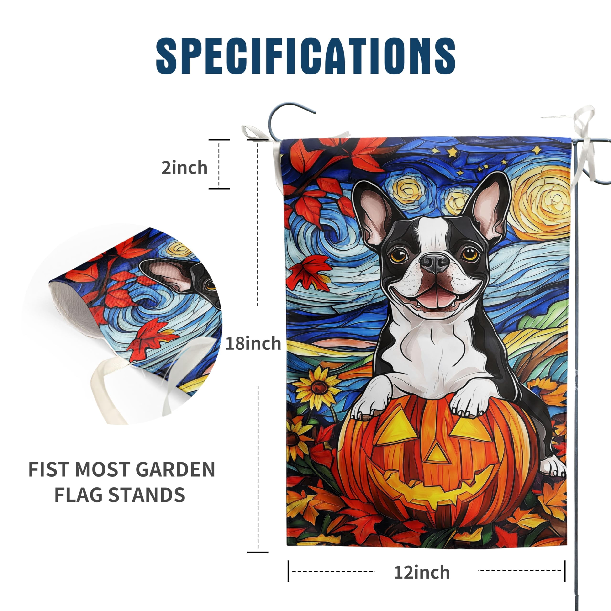 4th of July Chocolate Lab Garden Flag Red White Blue Floral Labrador Dog Yard Flags Small Memorial Independence Day Banner 12x18 Double Sided for Outside Outdoor Patriotic Decor