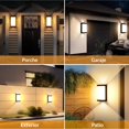thumbnail image 2 of L&aacute;mpara de Pared Exterior LED, 2 Piezas 24W IP65 Impermeable, Moderno Arbotante Iluminaci&oacute;n para Porche, Jard&iacute;n, Patio, Fachada, Garaje, Pasillo, 2 of 8