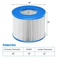 thumbnail image 2 of HeSLehs Type VI Hot Tub Filter Replacement, 6 Pack Spa Filter Cartridge Compatible Most Hot Tub, Massage Pool, Inflatable Pool, Swimming Pool (6, 4” x 4" x 3"), 2 of 9