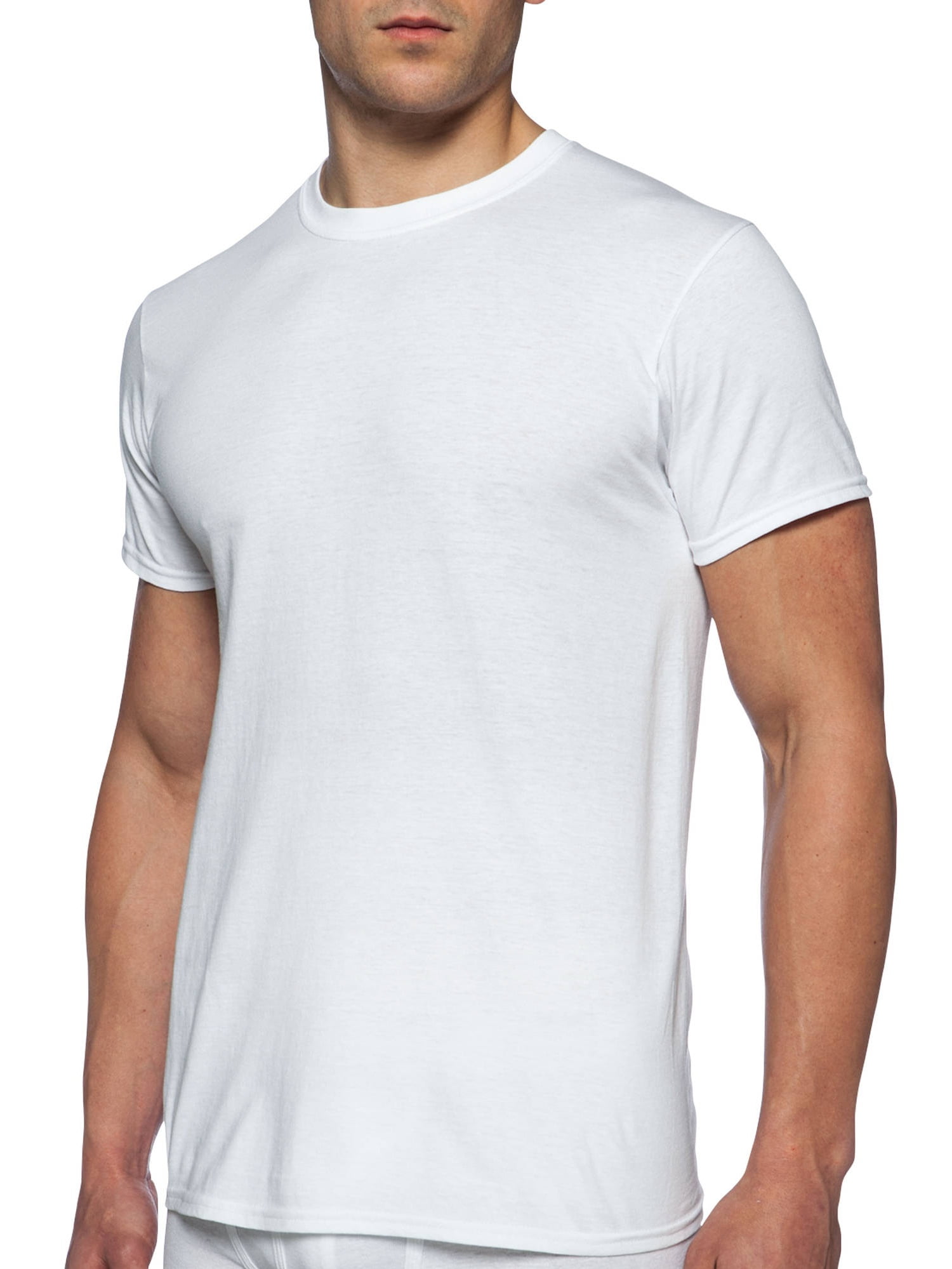 Big Men's Short Sleeve Crew White T-Shirt, 2 Pack, Size 2XL - Walmart.com