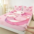 thumbnail image 3 of Castle Fairy Cartoon Pink Axolotl 3Pcs Twin Sheet Sets for Children Teens,Flower Animal Salamander Twin Fitted Sheet,Cherry Blossom Sakura Breathable Flat Sheet,Luxury Bedroom Decor, 3 of 7