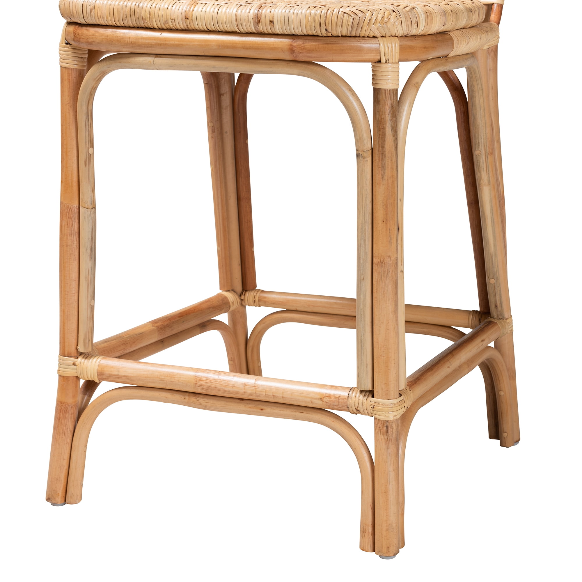 bali & pari Adrena Rattan Counter Stool, Natural Brown