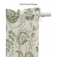 thumbnail image 5 of Sage Green Spring Floral Kitchen Valances for Windows Farmhouse Linen Window Valance Curtain for Living Room Window Treatment Retro Summer Botanical Farmhouse Valance Rod Pocket Topper, 42 x 12 Inch, 5 of 6