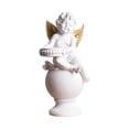 thumbnail image 1 of Candelabro de ángel de resina Candelabros Comedor Escritorio Hogar Estatua de ángel Figuras Candelabro para aniversario Boda Fiesta de inauguración de Aureato Blanco 2 Agujas, 1 of 10