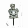 thumbnail image 2 of Mainstays Solar Cherub Memorial Light Stake with Candle - Grey, 2 of 8