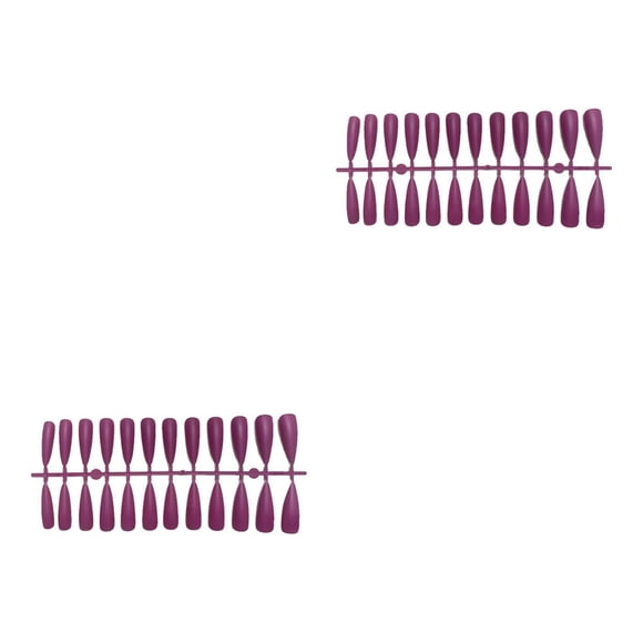 Seitruly Tabletas para mejorar las uñas Diseño de puntos elegantes Uña falsa Aspecto resistente a los arañazos Puntas de manicura JM-12Rose Red Purple JM-12Rose Red Purple 2piezas Seitruly CBP456183