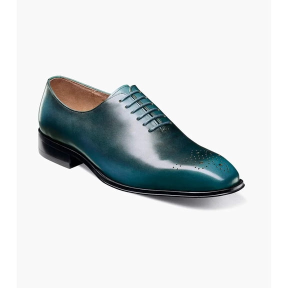 Stacy Adams Hallquist Plain Toe Oxford Shoes Leather Turquoise 25742-440