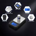 thumbnail image 5 of Portable Mini Scale, [200g/0.01g] 8 Units High Precision Small Scale with Cover, Digital Pocket Scale with LCD Display, Tare, Mini Micro Scale Gram (Black), 5 of 5