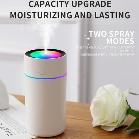 

LED Lights Ultrasonic Warm and Cool Mist Humidifier - Best Air Humidifiers for Bedroom / Vaporizer for Baby and Childrens Bedroom Large Rooms Aroma Humidifier