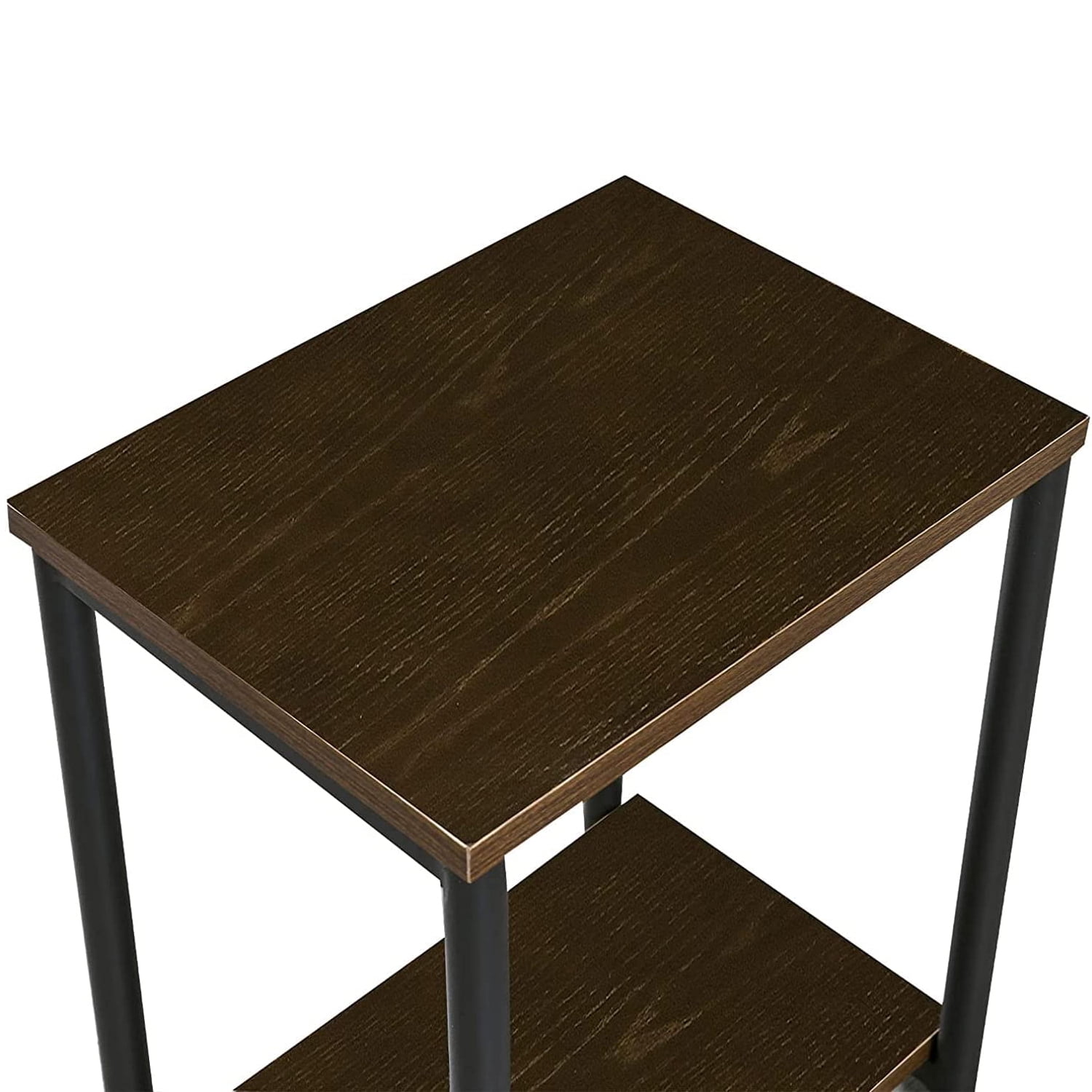 Kadyn Nightstand Modern Side End Sofa Table Bedside Table for Living Room, Small Table for Bedroom, Industrial Metal Frame, Walnut Kadyn Nightstand Modern Side End Sofa Table Bedside Table for Living Room, Small Table for Bedroom, Industrial Metal Frame, Walnut