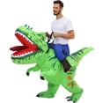 thumbnail image 3 of Disfraz de dinosaurio t-rex para adultos y niños, traje inflable de Mascota, fiesta divertida, Anime, navidad, Halloween, 3 of 4