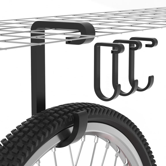 Bike Hooks for Garage Ceiling Mount Rack.4X8 Overhead Garage Storage Rack for Ceiling Hanging Bicycle Shelves 4pcs