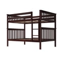 thumbnail image 3 of Plank+Beam Solid Wood Classic Full over Full Bunk Bed Bed, Espresso, 3 of 9