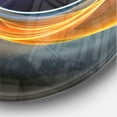 thumbnail image 3 of Designart '3D Design Vague Bleue Dorée' Horloge Murale Moderne, 3 of 6
