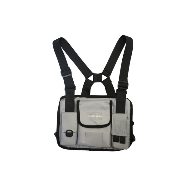 Bolsa Chaleco de moda de hombro en el pecho Mujer Oxford Street Hip Hop Pack (Gris) Ehuebsd Para Estrenar