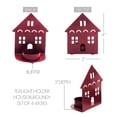 thumbnail image 2 of Tealight Holder House Burgundy Set of 4 4.5x3.75x2.25, 2 of 2