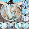 thumbnail image 4 of Abstract Print Tassels Outdoor Summer Beach Towel Yoga Mat Carpet Shawl, 4 of 8