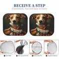 thumbnail image 5 of Kdxio Modern Cute Dog Print 2-Piece Sun Shade Front Windshield - Foldable Car Front Window Sunshades for Most Sedans SUV Truck, 5 of 6