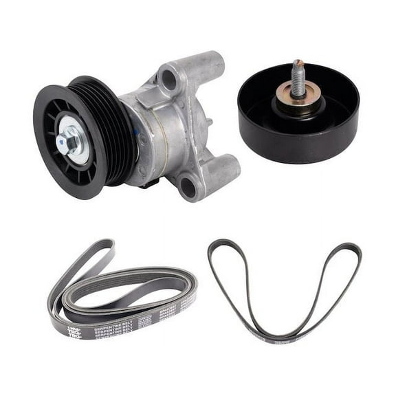 Accessory Belt Tensioner Kit 4 Piece - Compatible with 2009 - 2014 Chevy Suburban 1500 2010 2011 2012 2013