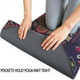 thumbnail image 3 of Purple Boho Tribal Floral and Mandalas Pattern Hot Yoga Mat Towel Non Slip for Hot Yoga - Quick-Drying Yoga Mat Cover with 4 Corner Pockets with Travel Bag - Hot Yoga Towel Non Slip 74"x26", 3 of 6