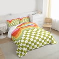 thumbnail image 3 of Homewish Dreamy Cartoon Rainbow Bedding Comforter Set, Green Rectangle Abstract Plaid Twin Comforter Sets, Teens Kids Boys Girls Reversible Bedding Set, Ultra Soft Bedroom Decor, 2-Piece, 3 of 8