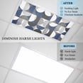 thumbnail image 3 of 2 Pack Vintage Middle Fluorescent Light Covers for Ceiling Lights Ages Modern Abstract Geometric Blue Magnetic Ceiling Light Covers Overhead Light Filters for Office Classroom Home, 3 of 9