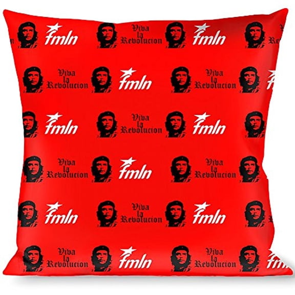 Buckle-Down Throw Pillow - VIVA LA REVOLUCION Che w fmln Red