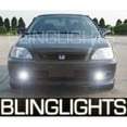thumbnail image 2 of For 1999 2000 Honda Civic Coupe Si Xenon Foglamps Foglights Fog Lamps Driving Lights Kit, 2 of 5