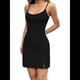 thumbnail image 3 of Vestido Mini Básico con Tirantes Finos Ajustables para Mujer Negro M, 3 of 7