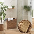 thumbnail image 2 of Casafield 2-Section Laundry Hamper with Lid and Removable Liner Bags - Cinnamon Brown, Woven Water Hyacinth Laundry Basket for Clothes, 2 of 7