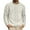 White, variant on Men's Cable Knit Sweater Crew Neck Long Sleeve Pullover Casual Winter Top