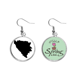 thumbnail image 1 of Bosnia y Herzegovina mapa país Colgante decorativo temporada pendientes de primavera joyas Unbranded M, 1 of 3