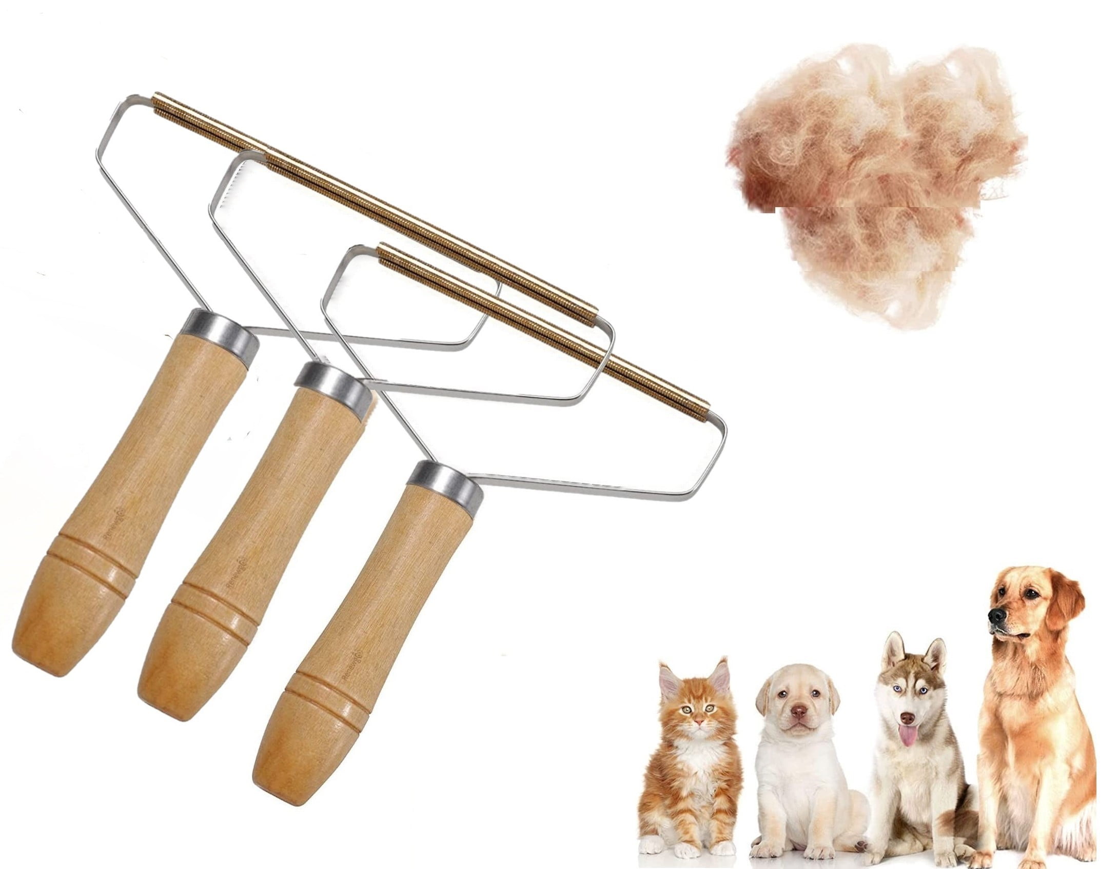 3PACK Renewgoo Lint Brush Clothing Fuzz Remover Fabric Shaver Tool for