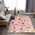 thumbnail image 3 of LNWH LGBT Crazy Mouth Art Rug for Bedroom Living Room, Non-Slip Soft Foldable Carpet, 63" x 48", 3 of 6