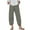 Gray, variant on Diufon Plus Size Pants for Women Solid Color Capris Pants Linen Wide Leg Pants with Pockets