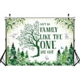 thumbnail image 2 of Family Reunion Backdrop Green Family Tree Reunion Decorations Welcome to Our Family Members Photography Background Welcome Family Gathering Banner Supplies Photo Props, 2 of 5