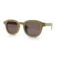 thumbnail image 4 of Normcore Hipster Fashion Beveled Round Horn Rim Plastic Sunglasses Beige - Brown, 4 of 8