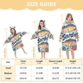 thumbnail image 4 of FORMRS Wearable Blanket Hoodie with Sleeves for Kids Cozy Flannel Sweatshirt, Yellow Sardines Pattern, 4 of 7