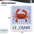thumbnail image 4 of Stupell Industries Traditional Le Crabe Nautical Stripes Canvas Art, 16 x 20, by Kim Allen, 4 of 8