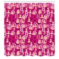 thumbnail image 2 of Ambesonne Women's Day Shower Curtain, Circular Lady Portraits, 69"Wx70"L, Magenta Pale Pink Peach, 2 of 4