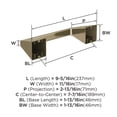 thumbnail image 6 of Amerock Blackrock Golden Champagne Pivoting Double Post Toilet Paper Holder, 6 of 8