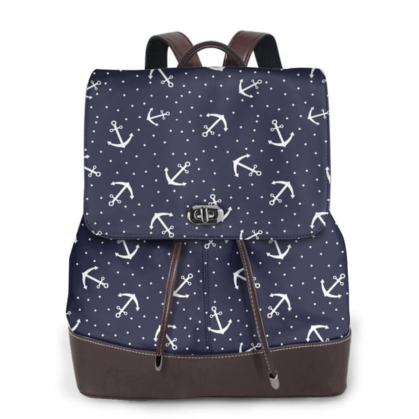 Fotbe Anchors Mochila Bolso con Estampado para Mujer, Mochila Antirrobo de Nylon Impermeable, Bolsa Ligera de Hombro