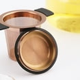 thumbnail image 2 of ReaNea Rose Gold Tea Infuser, Stainless Steel Tea Strainer, Fine Mesh Tea Filters with Double Handles, 2 of 9