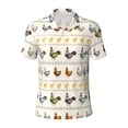 thumbnail image 2 of Daiia Funny Chicken Pattern Men’s Polo Shirts,Solid Deck Shirt,Classic Fit, Breathable Cotton Polo for Casual and Sport Wear-Large, 2 of 9