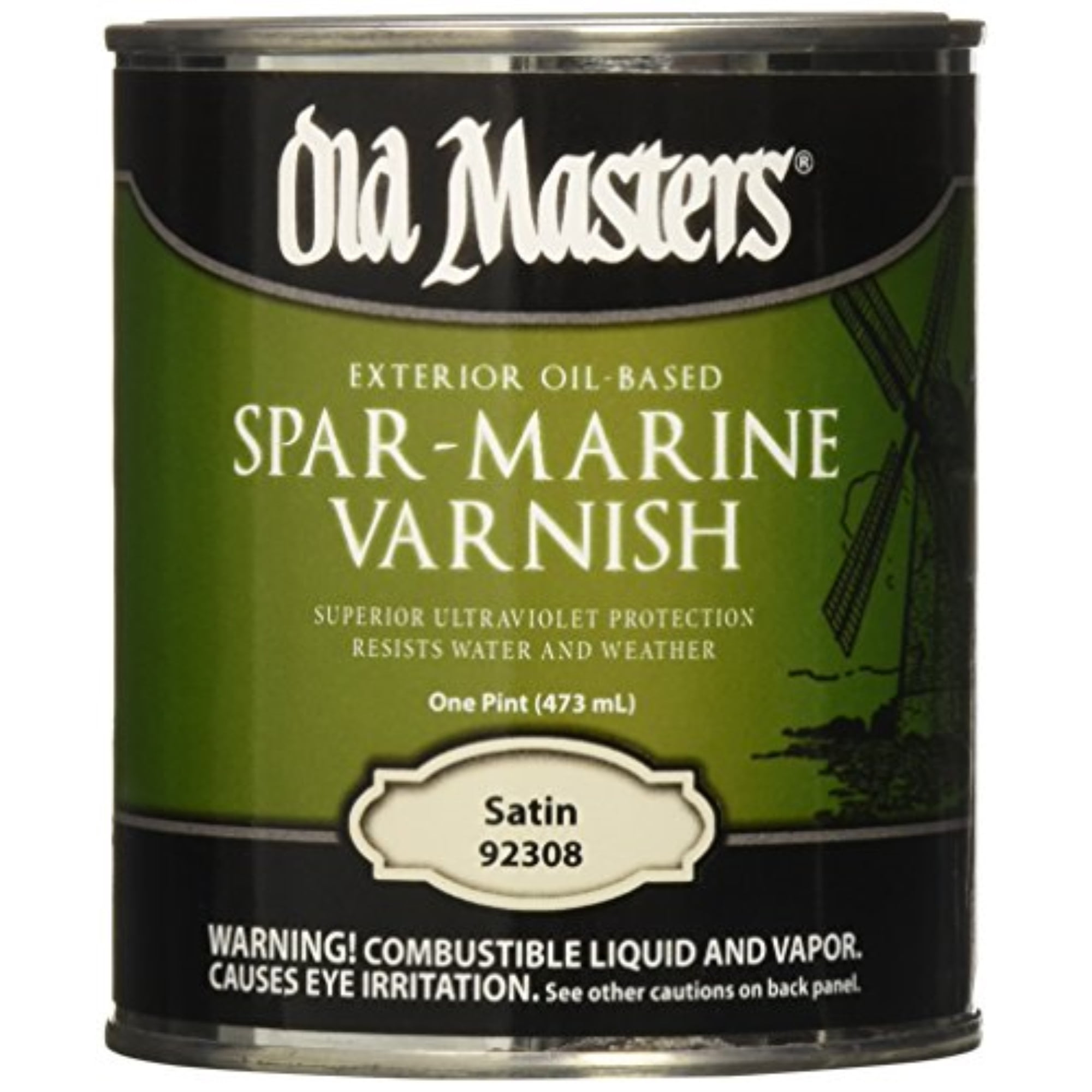 Old Masters Satin Clear OilBased Marine Spar Varnish 1 pt