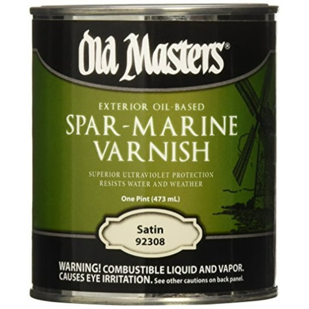 Old Masters Satin Clear OilBased Marine Spar Varnish 1 pt