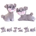 thumbnail image 1 of figuras de perro Schnauzer miniatura de resina, accesorios de decoración para jardín, lindas esculturas de cachorros para uso en interiores y exteriores., 1 of 8